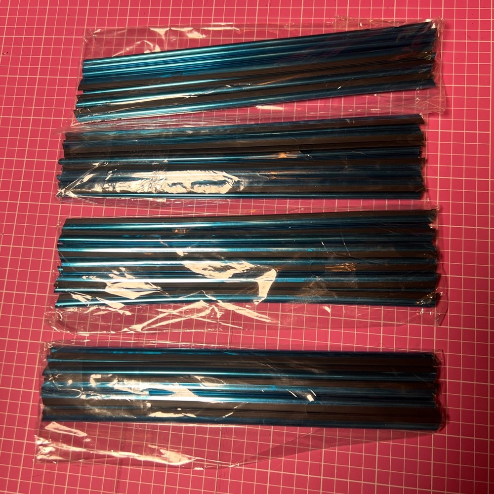 Blue Metallic covers for car vents